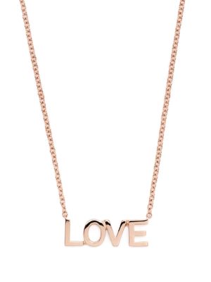 Ef Collection 14kt rose gold Love necklace - Pink
