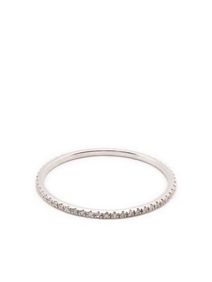 Ef Collection 14kt white gold diamond eternity stack ring - Silver