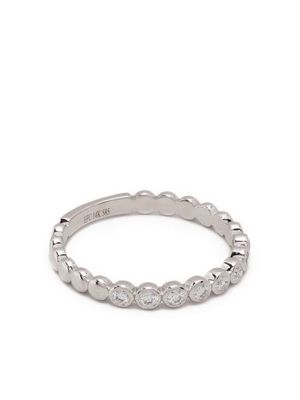 Ef Collection 14kt white gold diamond stack ring - Silver