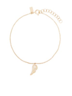 Ef Collection 14kt yellow gold Angel Wing diamond bracelet