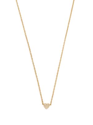 Ef Collection 14kt yellow gold Baby Diamond Heart necklace