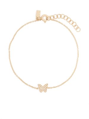 Ef Collection 14kt yellow gold Butterfly diamond bracelet