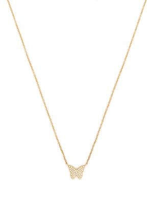 Ef Collection 14kt yellow gold Butterfly diamond necklace