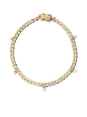Ef Collection 14kt yellow gold diamond chain bracelet