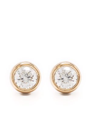 Ef Collection 14kt yellow gold diamond stud earrings