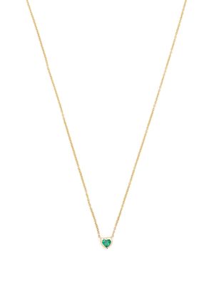 Ef Collection 14kt yellow gold emerald necklace