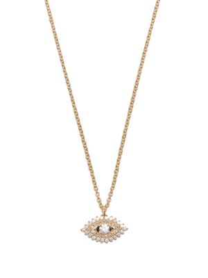 Ef Collection 14kt yellow gold Evil Eye diamond necklace