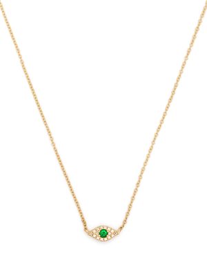 Ef Collection 14kt yellow gold Evil Eye tsavorite choker