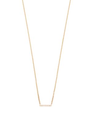 Ef Collection 14kt yellow gold Mini Bar diamond necklace