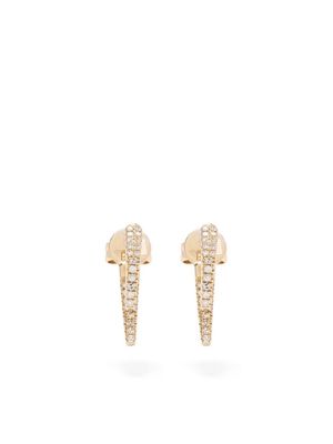 Ef Collection 14kt yellow gold Mini Hook diamond earrings