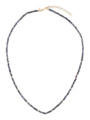 Ef Collection 14kt yellow gold sapphire necklace
