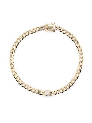 Ef Collection 14kt yellow gold Sari diamond bracelet