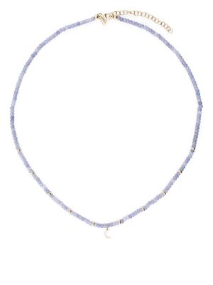 Ef Collection 14kt yellow gold tanzanite and diamond necklace