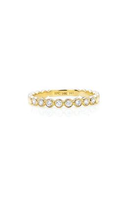 EF Collection Bezel Diamond Stackable Ring in 14K Yellow Gold