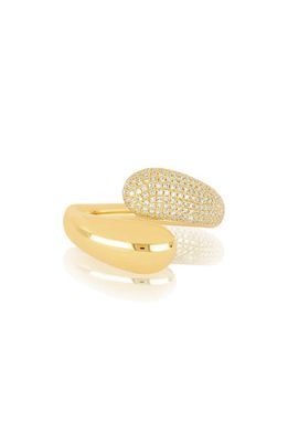 EF Collection Diamond Dome Bypass Ring in 14K Yellow Gold
