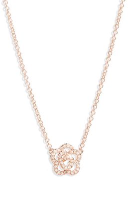 EF Collection Diamond Pendant Necklace in Rose Gold