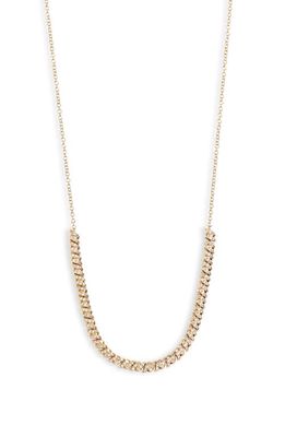 EF Collection Diamond Twist Frontal Necklace in Yellow Gold