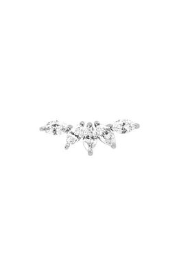 EF Collection Marquise Diamond Fan Stud Earrings in 14K White Gold