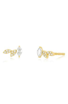 EF Collection Marquise Diamond Stud Earrings in 14K Yellow Gold