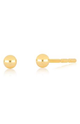 EF Collection Mini Ball Stud Earrings in 14K Yellow Gold