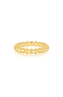 EF Collection Mini Beaded Ring in Yellow Gold