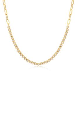EF Collection Mini Diamond Frontal Necklace in Yellow Gold