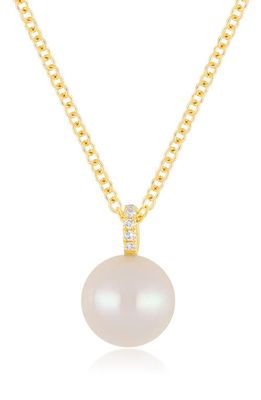 EF Collection Mother-of-Pearl & Diamond Pendant Necklace in 14K Yellow Gold 