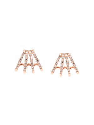 Ef Collection multi Huggie diamond earrings - Metallic