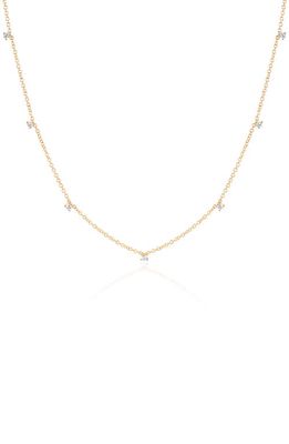 EF Collection Prong Set Diamond Necklace in 14K Yellow Gold