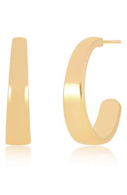 EF Collection Tapered Hoop Earrings in 14K Yellow Gold