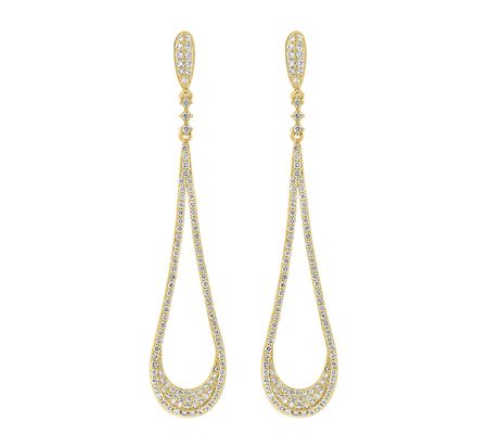 Effy 1.70 cttw Diamond Drop Earrings, 14K Gold