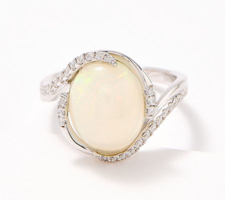 Effy Ethiopian Opal & Diamond Wave Ring, 14K Gold