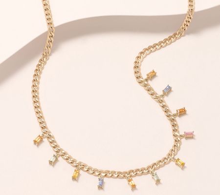 Effy Multi Sapphire Confetti Drop Station Necklace