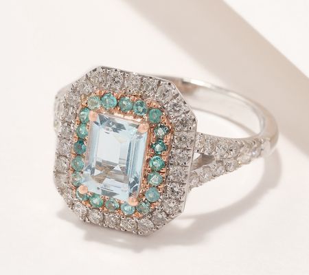 Effy Paraiba Tourmaline, Aquamarine & Diamond Ring, 14K Gold