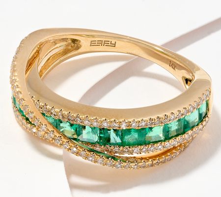 Effy Precious Gemstone Crossover Band Ring, 14k Gold