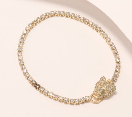 Effy Signature Diamond Panther Tennis Bracelet, 14k Gold