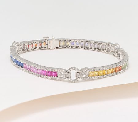 Effy Watercolors 14K Sapphire & Diamond Line Bracelet
