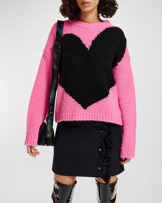 Egeria Two-Tone Heart Intarsia Sweater