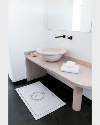 Egoist "C" Monogrammed Bath Rug, 2' x 3'