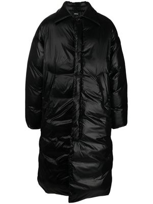EGONlab. concealed-front padded coat - Black
