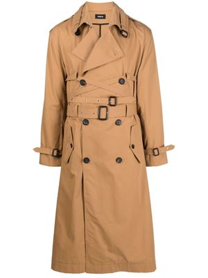 EGONlab. double-breasted trench coat - Brown