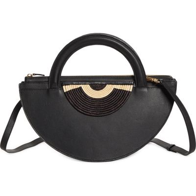 EILAF X-Large Medani Leather Crossbody Bag in Black 