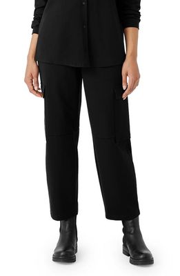 Eileen Fisher Ankle Lantern Cargo Pants in Black