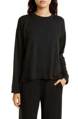Eileen Fisher Boxy Long Sleeve Top in Black