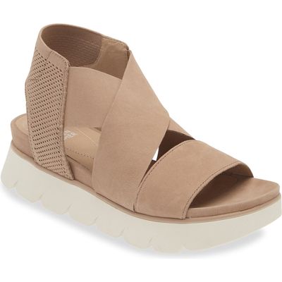 Eileen Fisher Chant Platform Sandal in Stone