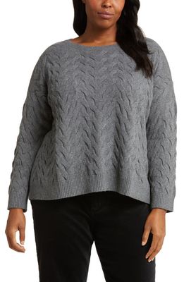 Eileen Fisher Crewneck Boxy Organic Cotton & Recycled Cashmere Sweater