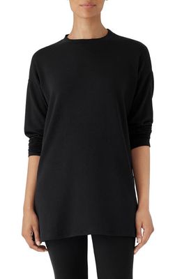 Eileen Fisher Crewneck Boxy Tunic in Black