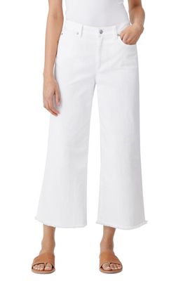 Eileen Fisher Crop Wide Leg Jeans in White