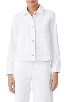 Eileen Fisher Denim Jacket in White