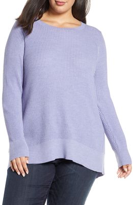 Eileen Fisher High/Low Oversize Sweater in Dark Polar